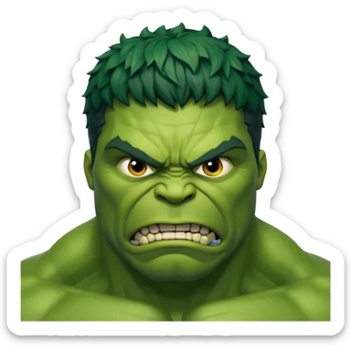 Hulk  angry wihtout crown   from Games of throne character face only front face sticker