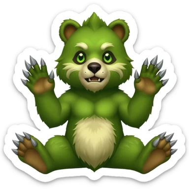 world of warcraft felbear with claws out sticker