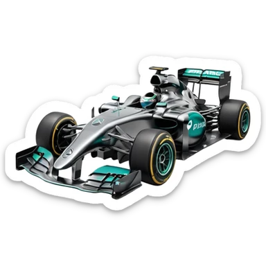 black formula 1 Mercedes AMG petronas sticker