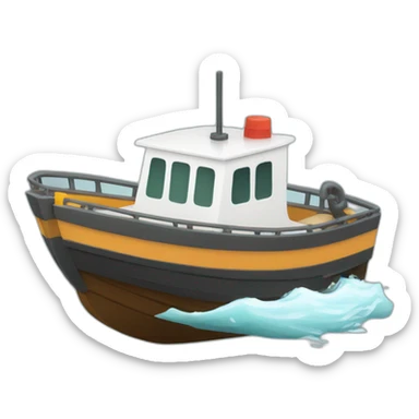 Boat with restriction overlay sticker