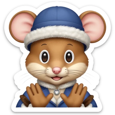 mouse wearing hat sticker