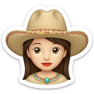 Tejana sombrero sticker