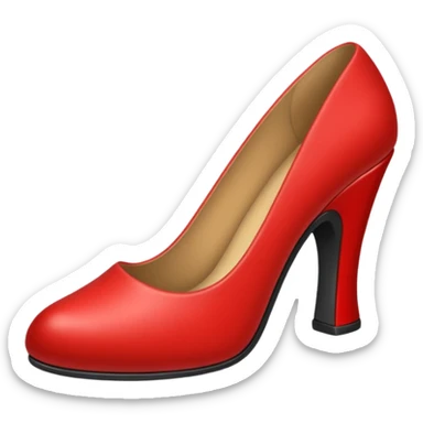 red shoe sticker