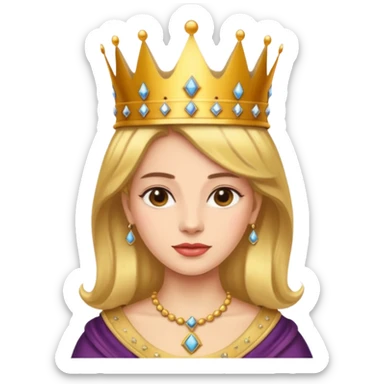 Queen with the number 67 all around her sticker