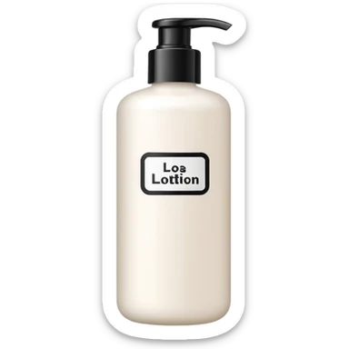 lotion avec ecriture sticker