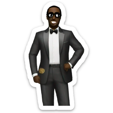 P diddy with 1000 baby oil bottles sticker