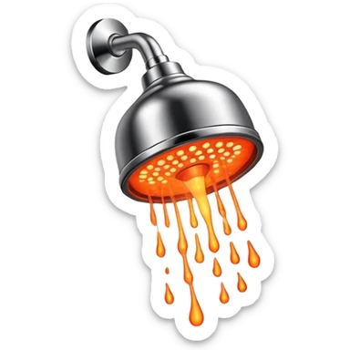 Lava shower head sticker
