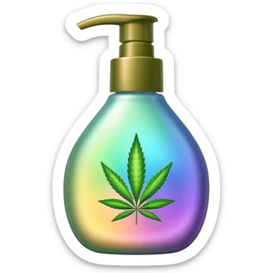 Hemp brand, iridescent lotion sticker