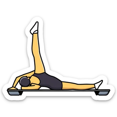 just a body in a pilates pose, no accessories sticker