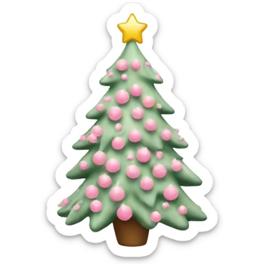 Light pink Christmas tree sticker