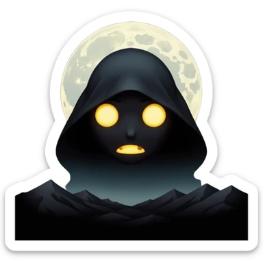 dark and eerie scene, the entire world covered in darkness. The sky is deep black with no stars or light, no moon, no glow just total void and silence. The atmosphere feels ominous and unsettling, as if darkness has swallowed everything. No characters, no visible light sources sticker