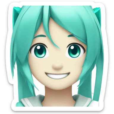 Miku Hatsune Smile sticker