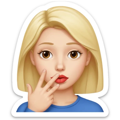 add-a-finger-in-front-of-the-pursed-lips-to-clearly-show-the-shushing-gesture sticker