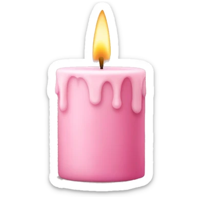 light pink candle sticker