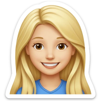 Long hair blonde girl  sticker