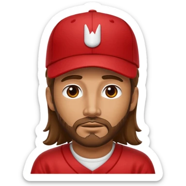 Jesus in a red MAGA baseball cap sticker