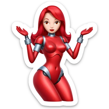 Jessica rabbit as a robot sticker