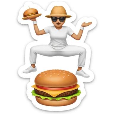  twerking on a burger cuh sticker