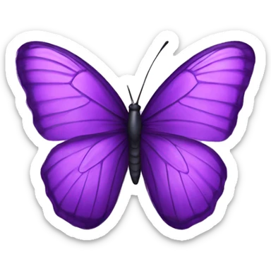 purple butterfly with the letter W sticker