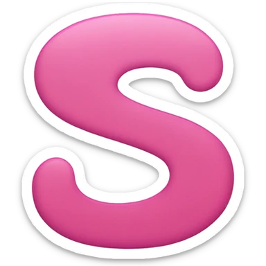 Pink letter S sticker
