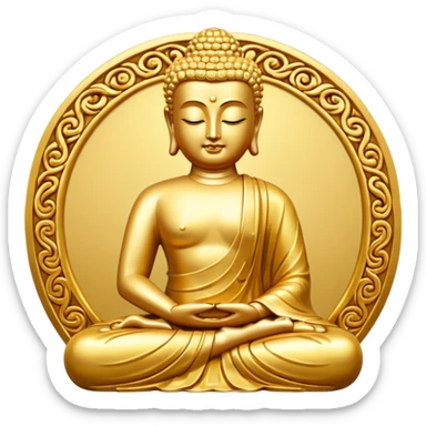 Golden Buddha sticker