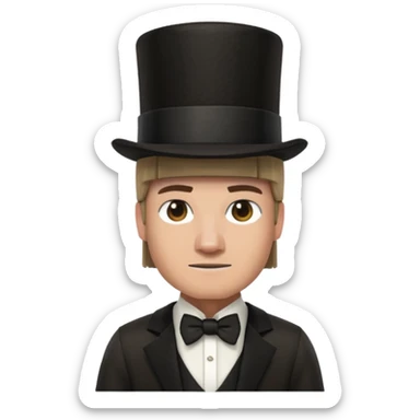 steve form minecraft with a top hat sticker