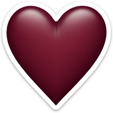 Burgundy heart sticker