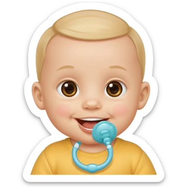 baby with pacifier sticker