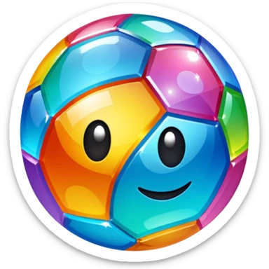 boule disco à facette et poulpe sticker