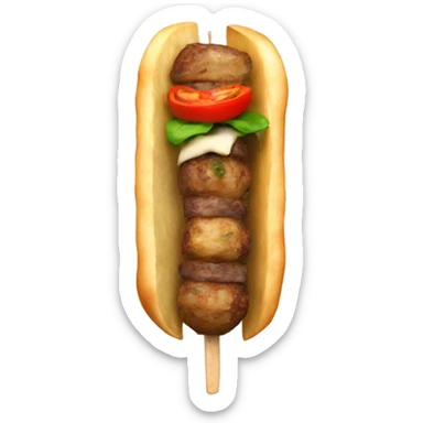 Kebab with potatoes  sticker