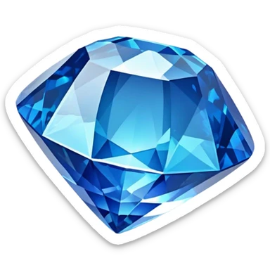 blue sparkle gem sticker