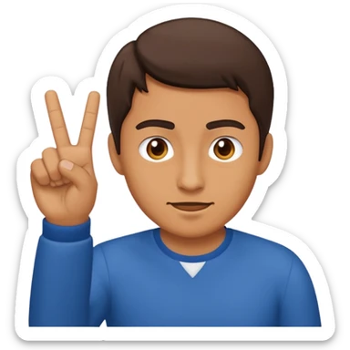 Man, flipping off people sticker