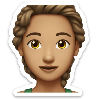 light brown hair green eyes olive skin woman and brown hair brown eyes brown skin man sticker