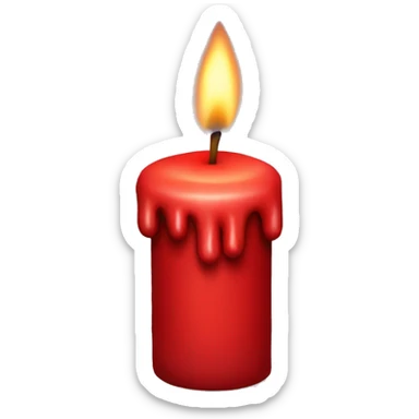 red candle sticker