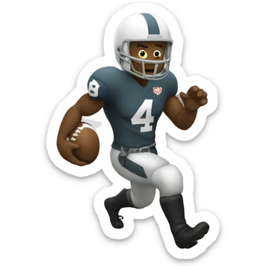White Pirate scoring a touchdown sticker