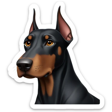 black doberman sticker