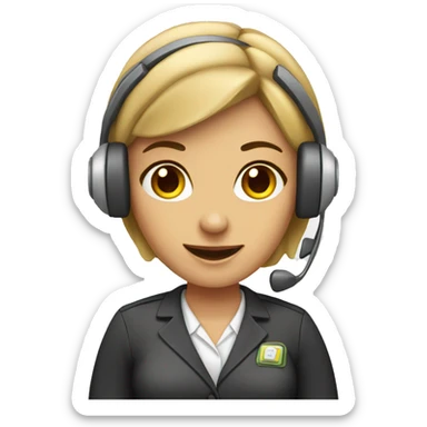 female customer service operator  sticker