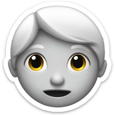 Shy emoji face sticker