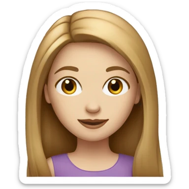 white girl with long straight light brown hair with macbook sticker