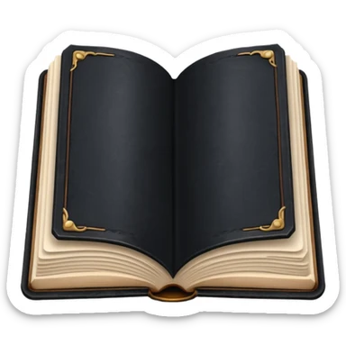 open black book sticker