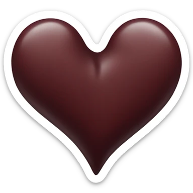 Dark red heart sticker