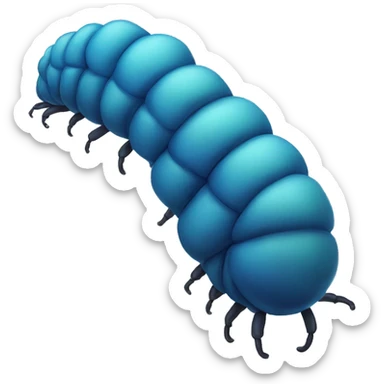 blue catepillar sticker