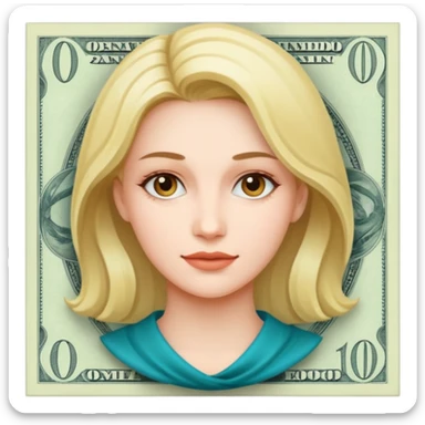 Woman On A Banknote sticker