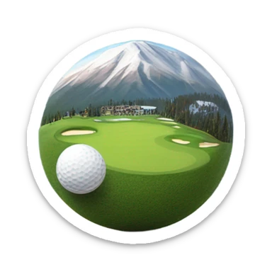 Big sky ski resort golf ball sticker