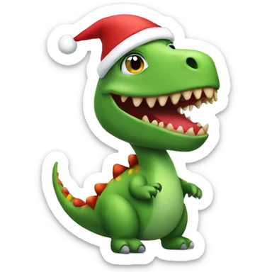 Christmas dinosaur  sticker