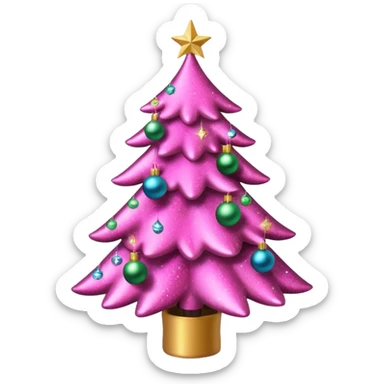 Arvore de natal rosa sticker