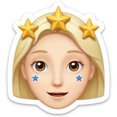 starstruck emoji, face with stars in eyes, joyful expression sticker