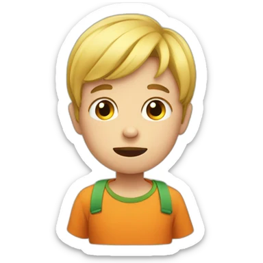 Kid that doesn't want to eat his vegetables sticker