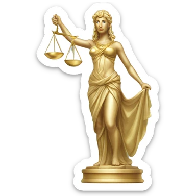 Libra goddess statue  sticker