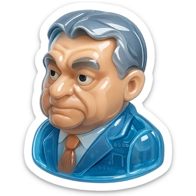 cool depiction of Viktor Orbán sticker